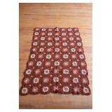 Granny Square Floral Hand Crocheted Throw Blanket