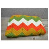 Chevron Pattern Hand Crocheted Throw Blanket