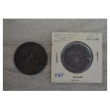 2 Canadian Bank Tokens, 1800's