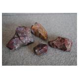 Lot of Red Moss Agate Specimens