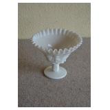 Vintage Westmoreland Milk Glass Pedestal Dish