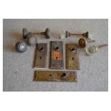 Victorian-Era Hardware Sets w/ Glass & Metal Knobs