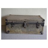 Antique Metal Steamer Trunk - Coffee Table Chest