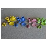 Vtg 30+ Piece Child's Ceramic Tea Set-Frenzy Toys