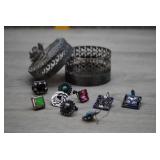 Filigree Trinket Box w/Vtg Sterling SingleEarrings