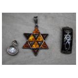 3 Vintage Sterling Silver Pendants
