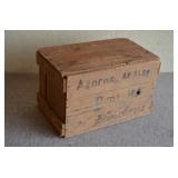 Vtg Wooden Crate w/Rustic Text Markings 'Azores'