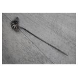 Sterling Silver Bear Paw Stick Pin w/Damaged Stone