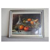 Vtg Framed Still Life Fruit Art Print
