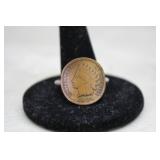 Sterling Silver Ring w/1904 Indian Head Penny
