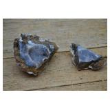 2 Agate Geode Fragments