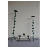 Grapevine-Style Set w/Ivy Candlestick Holders