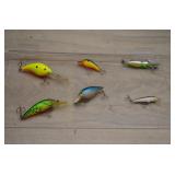 Vtg Crankbait Fishing Lures-Bomber, Rebel, Poe's