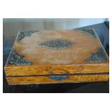 Vtg Wood Seed Box w/Horses-Mandeville & King Co.