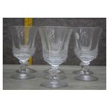 Seven Vintage Fostoria Century Clear Water Goblets