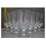 Ten Vtg Fostoria Century Clear Footed Goblets