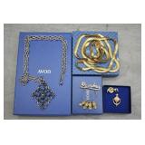 Lot of Vintage Avon Costume Jewelry-Original Box