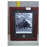 Framed Abraham Lincoln 1862 Photo & Coin Display