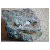 Botryoidal Chrysocolla Malachite w Druzy Quartz