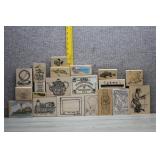 Various Vtg Style Rubber Stamps-Teapot, Lighthouse