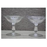 Two Fostoria Century Glasses-Pressed Pattern