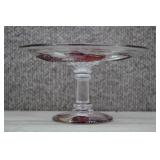Vtg Westmoreland Della Robin Ruby Compote Dish