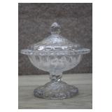 Vtg Fostoria Colony Clear Glass Candy Dish w/Lid