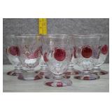 Eight Vtg Westmoreland Della Robbia Water Goblets