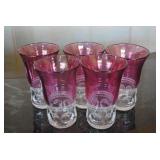 Vtg Tiffin Franciscan 'King's Crown' Juice Glasses