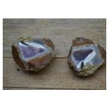 2 Amethyst Geode Sections