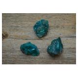 3 Small Chrysocolla/Malachite Specimens