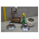 Vtg Decorative Items-Cornwall Candle Holder etc.