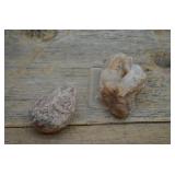 2 Mineral Specimens - Chalcedony, Etc
