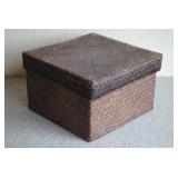 Mango Woven Rattan Storage Box w/Men's Neckties