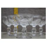 Vtg Heisey Tall Sherbet Glasses 'Lariat Pattern'