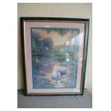 Margie Whittington Swans Pond Framed Art Print