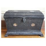 Antique Anglo-Indian Chest From Dark Ebony Wood