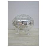 Viking Clear Glass w/SilverOverlay FlowerliteBowl