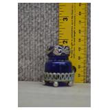 Antique Cobalt Blue Glass Salt Cellar