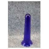 Hand-blown Cobalt Blue Glass Lily Vase