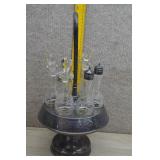 Quadruple Silverplate Revolving 7 pc Condiment Set