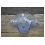 Vintage Blue Transparent Wave Edge Bowl