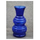Vtg Indiana Glass Cobalt Blue Beehive Stacked Vase