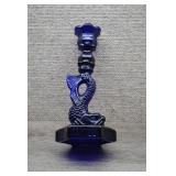 Imperial Glass MMA Cobalt Blue Dolphin Candlestick
