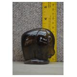 Vtg Art Glass Elephant Paperweight Trunk Down