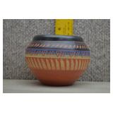 Navajo Pottery Vessel Signed by Artist .