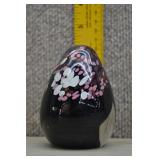 Hand-Blown Art Glass Egg Paperweight
