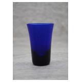 Vtg Cobalt Glass Shot Glass