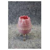 Antique Venetian Egg-Shaped Swirl Glass Vase