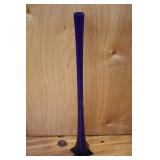 Tall Cobalt Blue Bohemia Crystal Vase-6-Point Base